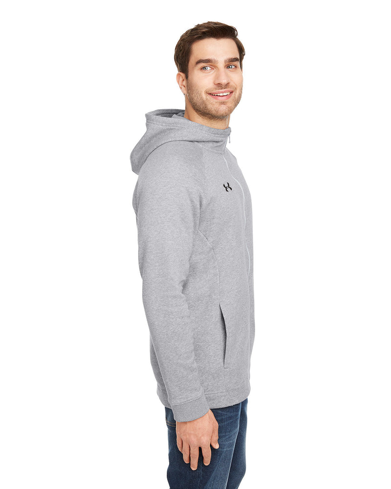 no-logo Under Armour Hustle Full-Zip Hooded Sweatshirt-Men's Layering-Under Armour-Thread Logic