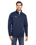  Under Armour Hustle Quarter-Zip Pullover Sweatshirt-Men's Layering-Under Armour-Midnight Navy/White-S-Thread Logic