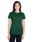  Under Armour Ladies Locker T-Shirt 2.0-Ladies T Shirts-Under Armour-Forest Green/Metallic Silver-XS-Thread Logic