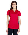 Under Armour Ladies Locker T-Shirt 2.0-Ladies T Shirts-Under Armour-Red/Metallic Silver-XS-Thread Logic