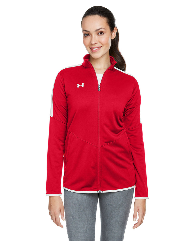  Under Armour Ladies Rival Knit Jacket-Ladies Layering-Under Armour-Red-S-Thread Logic