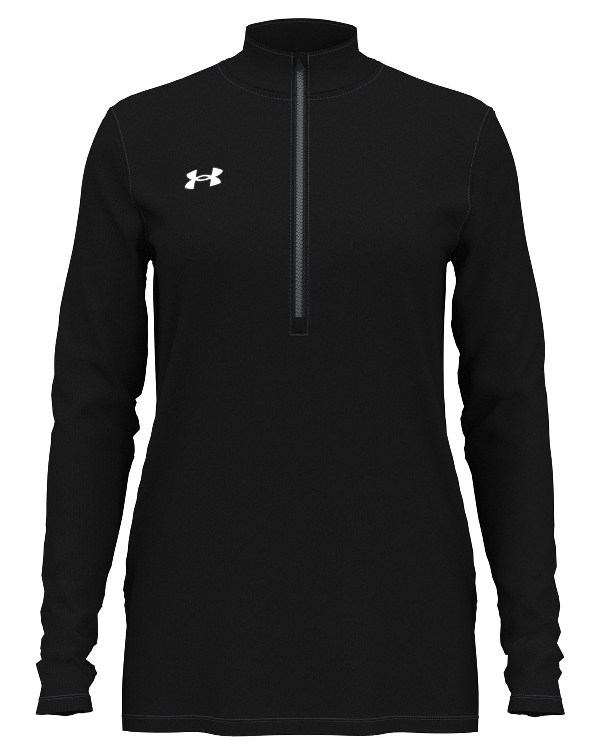  Under Armour Ladies Team Tech Half-Zip-Under Armour-Black/White-XS-Thread Logic