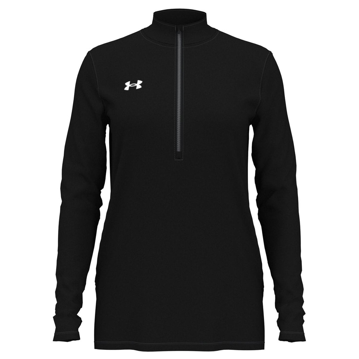 no-logo  Under Armour Ladies Team Tech Half-Zip-Under Armour-Black/White-XS-Thread Logic