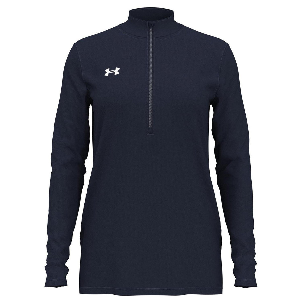 no-logo  Under Armour Ladies Team Tech Half-Zip-Under Armour-Midnight Navy/White-XS-Thread Logic