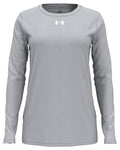  Under Armour Ladies Team Tech Long-Sleeve T-Shirt-Under Armour-Grey-XS-Thread Logic