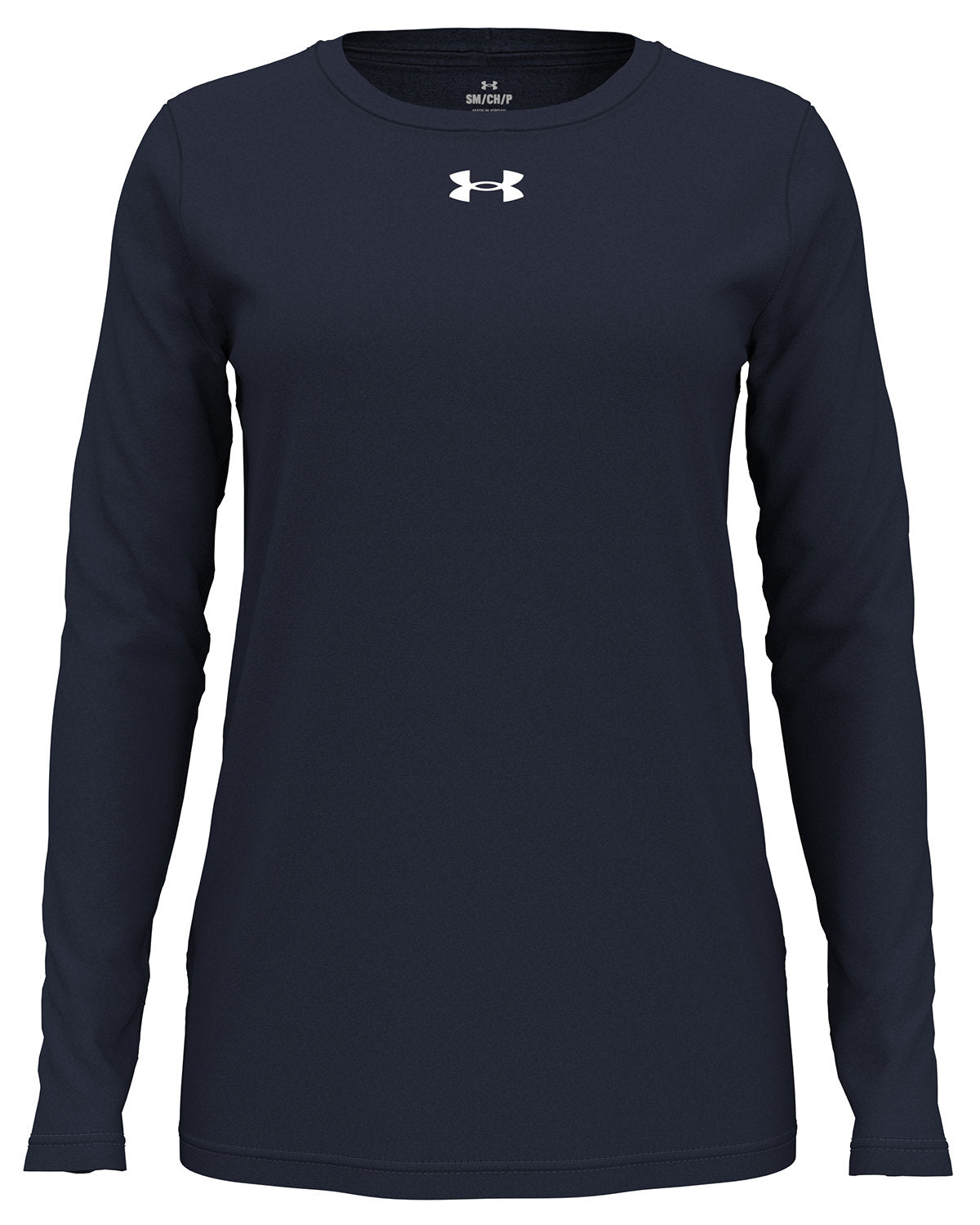  Under Armour Ladies Team Tech Long-Sleeve T-Shirt-Under Armour-Midnight Navy/White-XS-Thread Logic