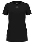 Under Armour Ladies Team Tech T-Shirt-Under Armour-Black/White-XS-Thread Logic