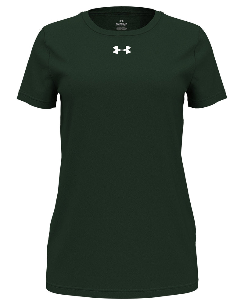 Under Armour Ladies Team Tech T-Shirt-Under Armour-Forest Green-XS-Thread Logic