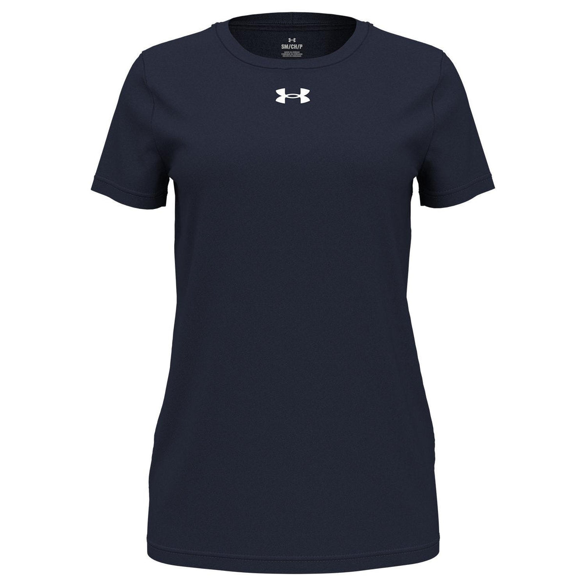no-logo Under Armour Ladies Team Tech T-Shirt-Under Armour-Midnight Navy/White-XS-Thread Logic