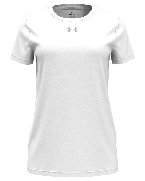 Under Armour Ladies Team Tech T-Shirt-Under Armour-White-XS-Thread Logic