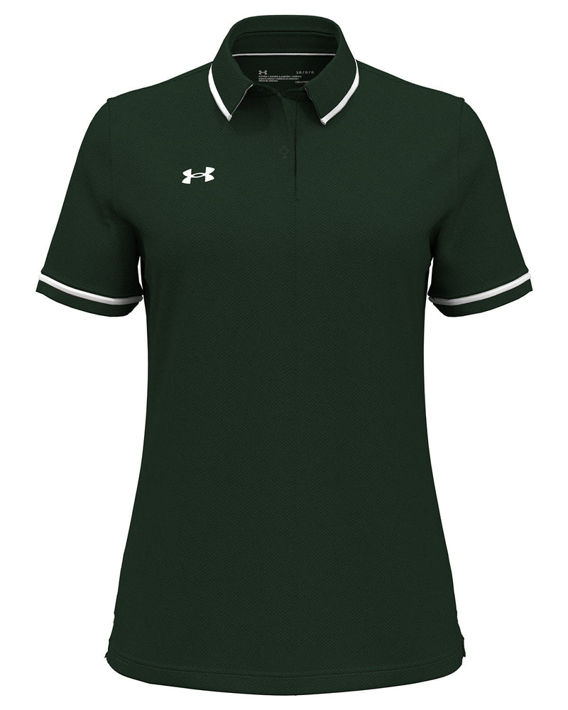 Under Armour Ladies Tipped Teams Performance Polo-Under Armour-Forest Green-XS-Thread Logic