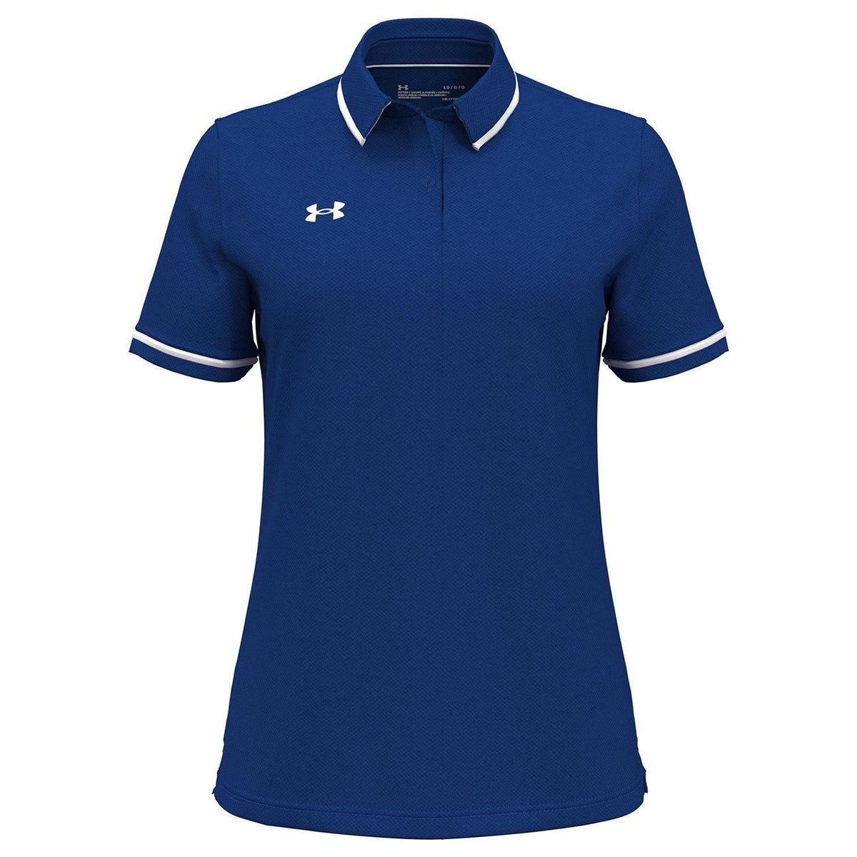 no-logo Under Armour Ladies Tipped Teams Performance Polo-Under Armour-Royal/White-XS-Thread Logic