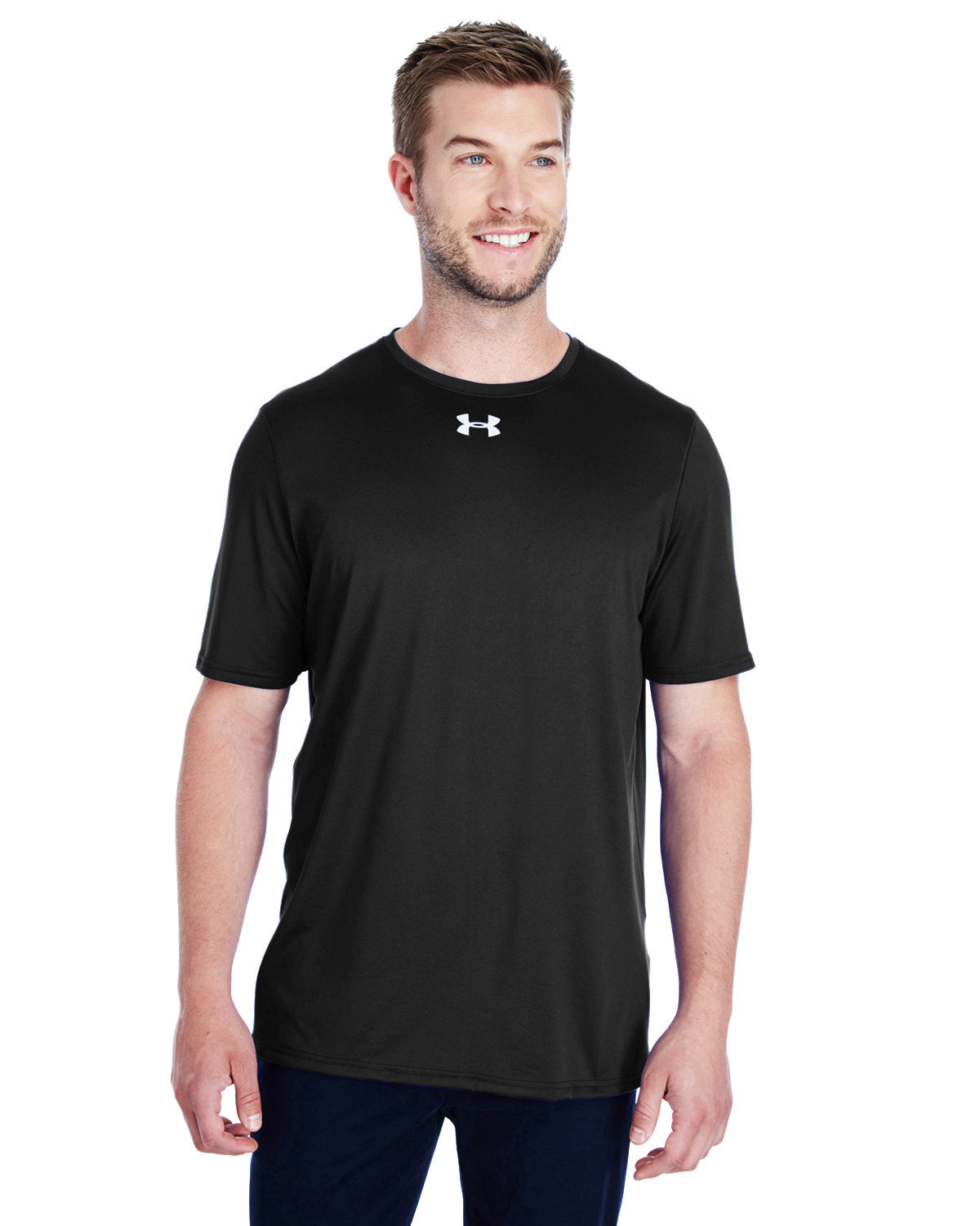  Under Armour Locker T-Shirt 2.0-Men's T Shirts-Under Armour-Black/Metallic Silver-S-Thread Logic