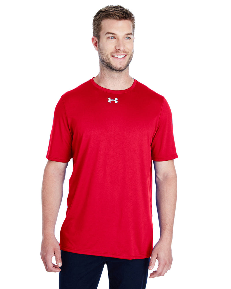  Under Armour Locker T-Shirt 2.0-Men's T Shirts-Under Armour-Red/Metallic Silver-S-Thread Logic