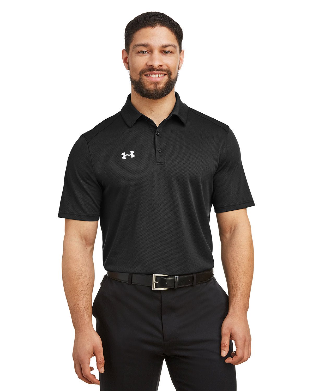  Under Armour Tech Polo-Under Armour-Black/White-S-Thread Logic