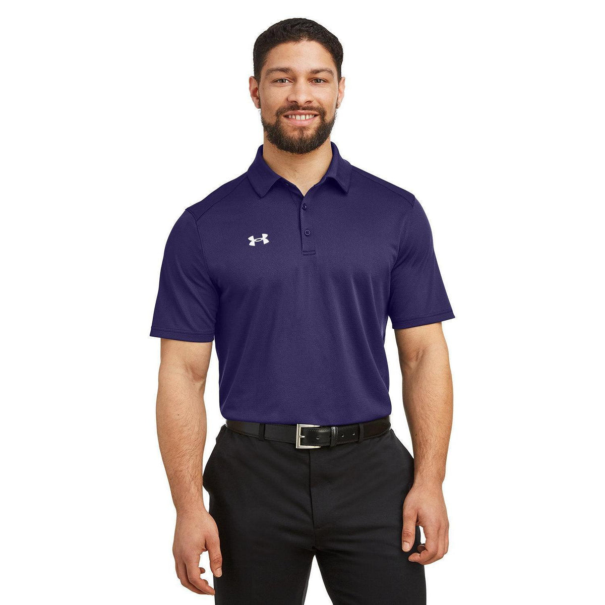 no-logo  Under Armour Tech Polo-Under Armour-Purple/White-S-Thread Logic