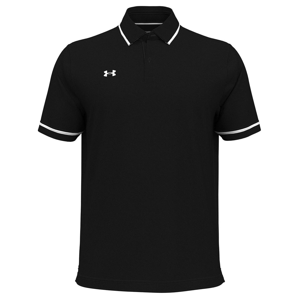 no-logo Under Armour Tipped Teams Performance Polo-Under Armour-Black/White-S-Thread Logic