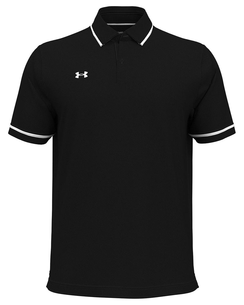 Under Armour Tipped Teams Performance Polo-Under Armour-Black/White-S-Thread Logic
