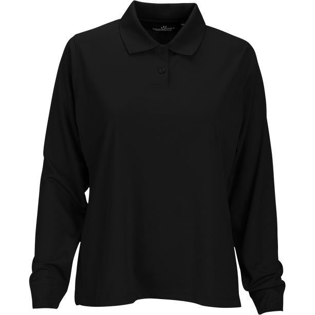 no-logo Vansport Ladies Omega Long Sleeve Solid Mesh Tech Polo-Ladies Polos-Thread Logic