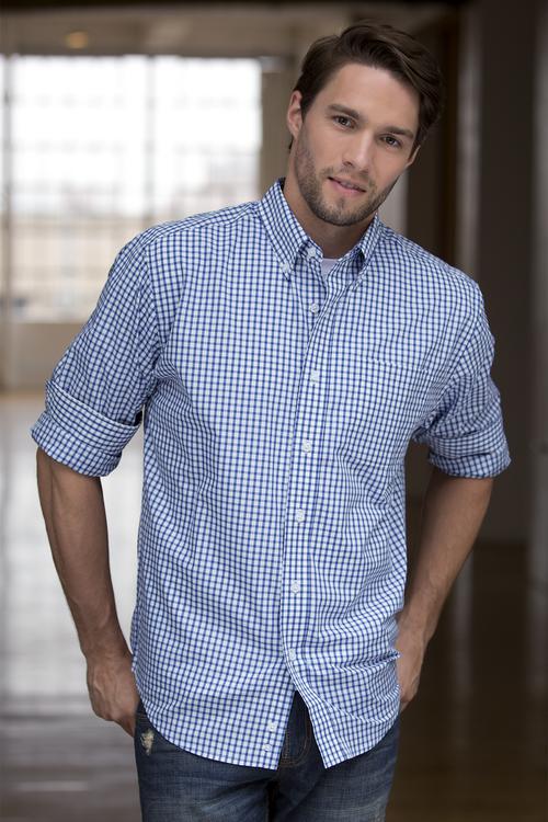 Vantage Easy Care Gingham Check Shirt With Your Logo Thread Logic