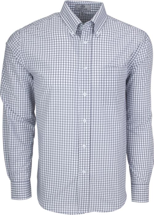 Vantage Easy-Care Gingham Check Shirt-Men's Dress Shirts-Thread Logic