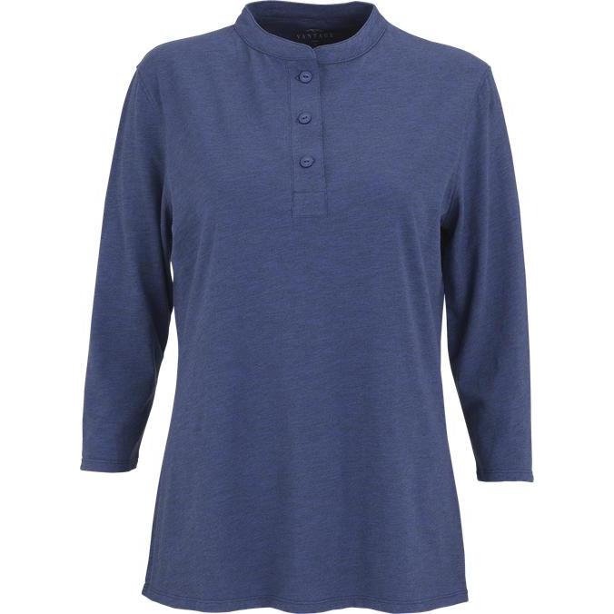 no-logo Vantage Ladies Cambridge Henley-Ladies T Shirts-Thread Logic