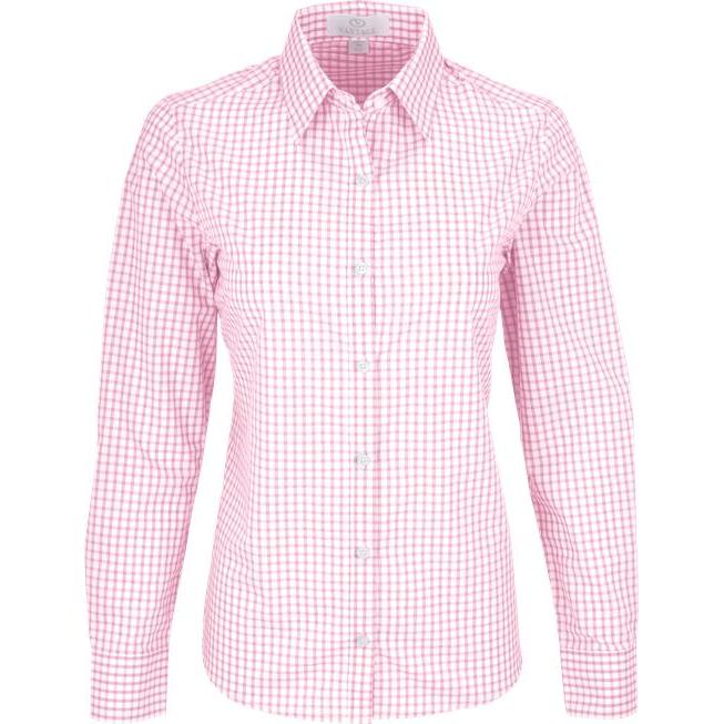 no-logo Vantage Ladies Easy-Care Gingham Check Shirt-Ladies Dress Shirts-Thread Logic