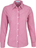 Vantage Ladies Easy-Care Gingham Check Shirt-Ladies Dress Shirts-Thread Logic