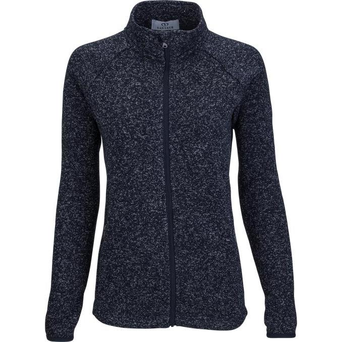 no-logo Vantage Ladies Summit Sweater-Fleece Jacket-Ladies Jackets-Thread Logic