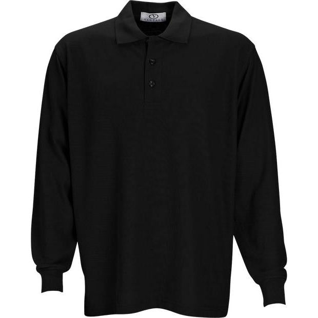 no-logo Vantage Long Sleeve Soft-Blend Double-Tuck Pique Polo-Men's Polos-Thread Logic