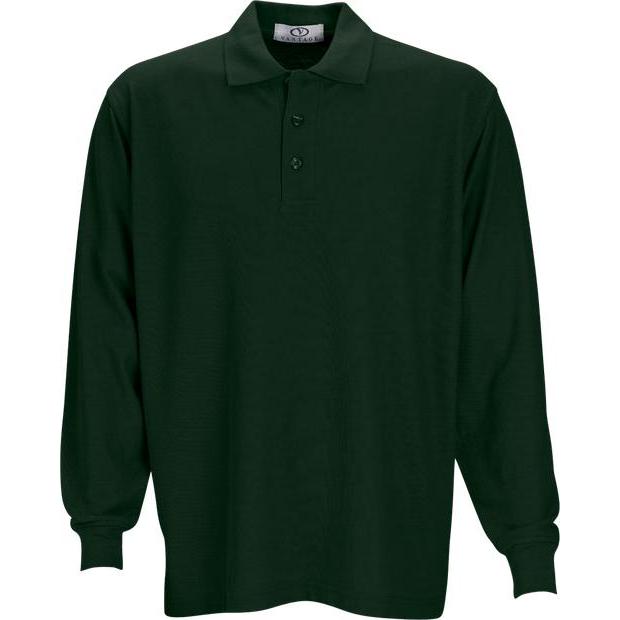 no-logo Vantage Long Sleeve Soft-Blend Double-Tuck Pique Polo-Men's Polos-Thread Logic