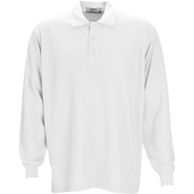 no-logo Vantage Long Sleeve Soft-Blend Double-Tuck Pique Polo-Men's Polos-Thread Logic