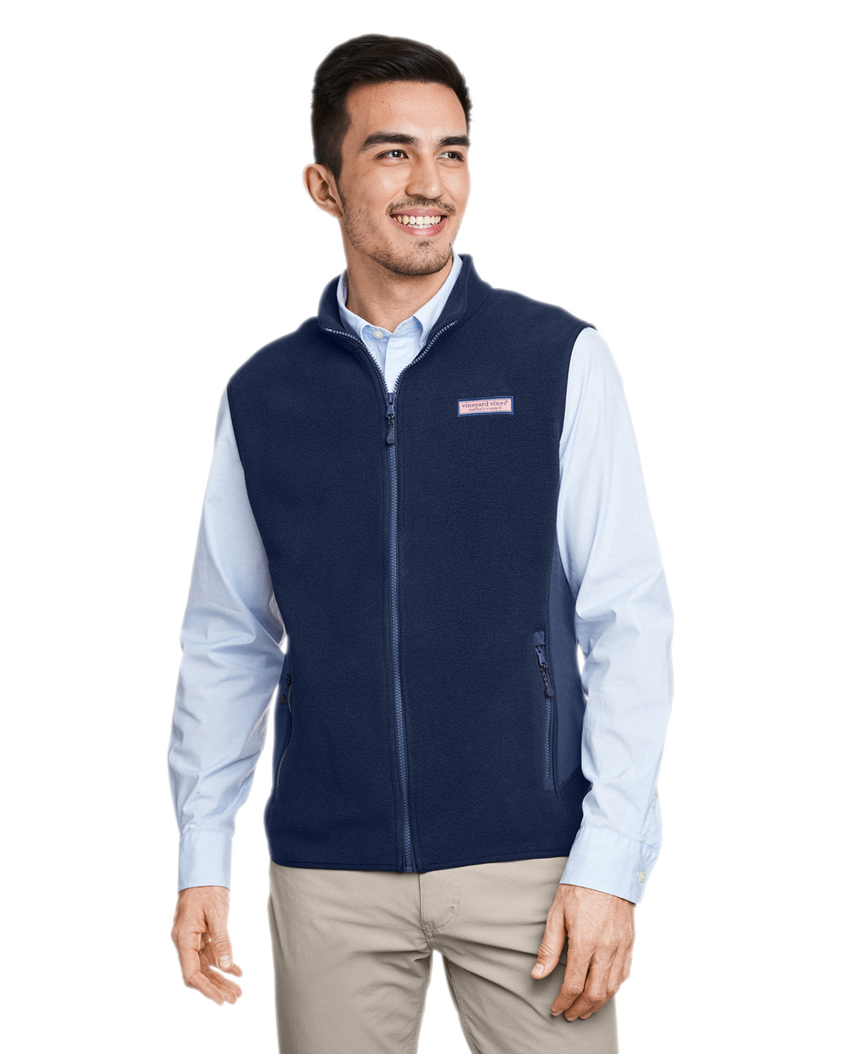  Vineyard Vines Harbor Fleece Vest-Outerwear-Vineyard Vines-Vineyard Navy-S-Thread Logic