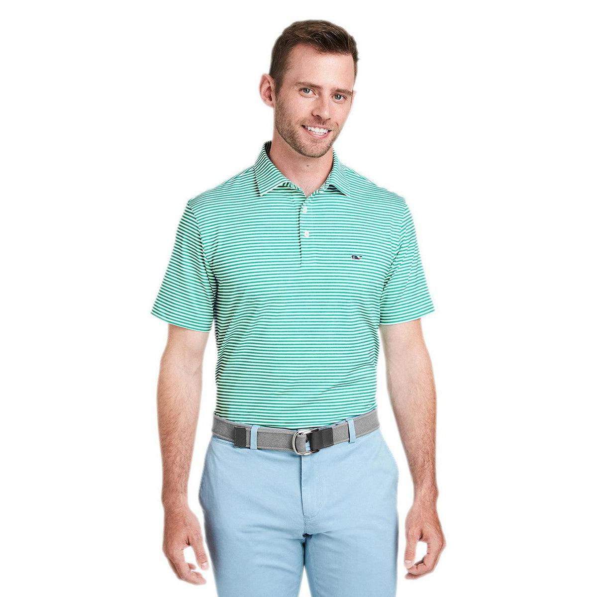 no-logo  Vineyard Vines Heathered Winstead Sankaty Polo-Polos-Vineyard Vines-Antigua Green-S-Thread Logic