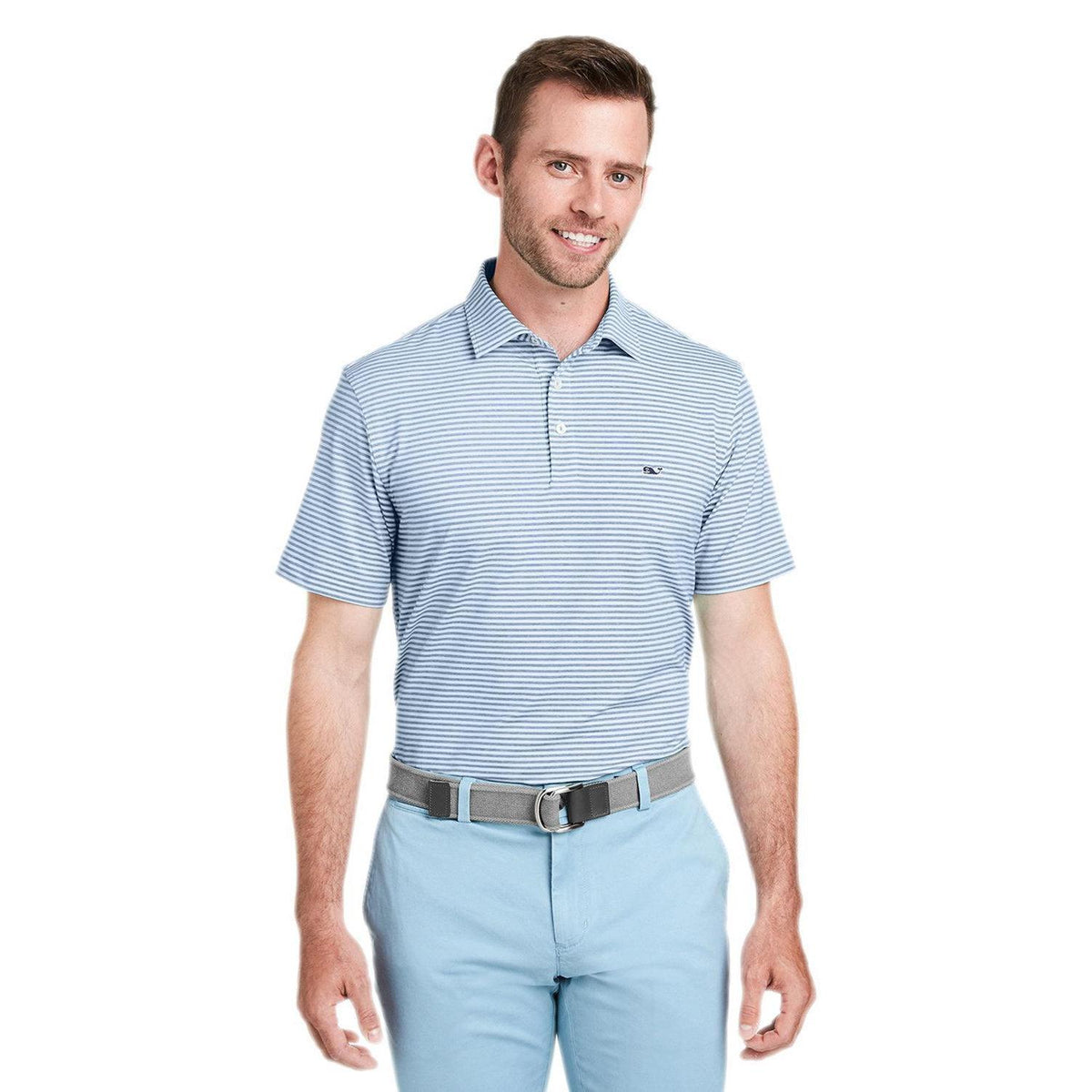 no-logo  Vineyard Vines Heathered Winstead Sankaty Polo-Polos-Vineyard Vines-Ocean Breeze-S-Thread Logic