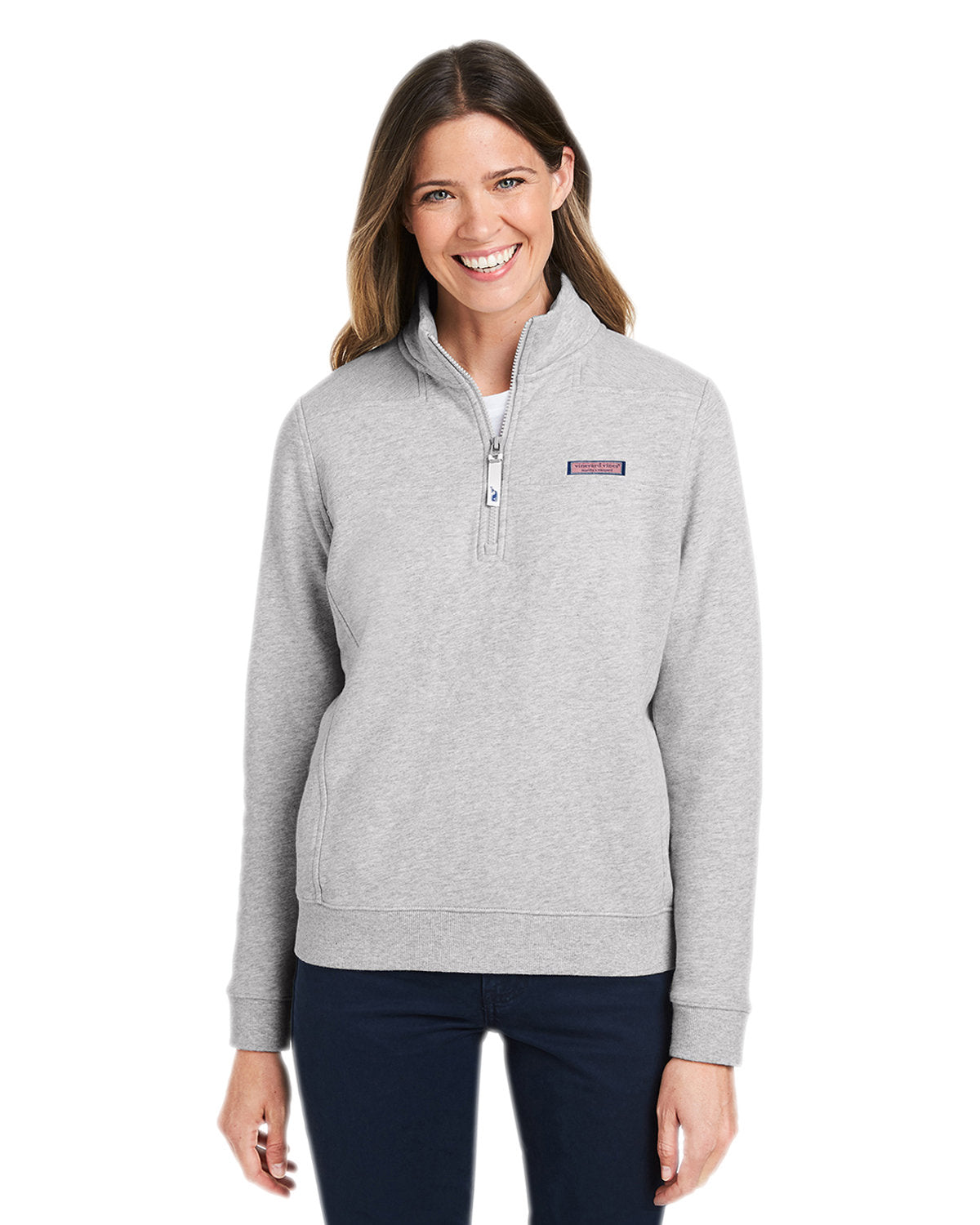  Vineyard Vines Ladies Collegiate Shep Shirt-Knits and Layering-Vineyard Vines-Grey Heather-XS-Thread Logic