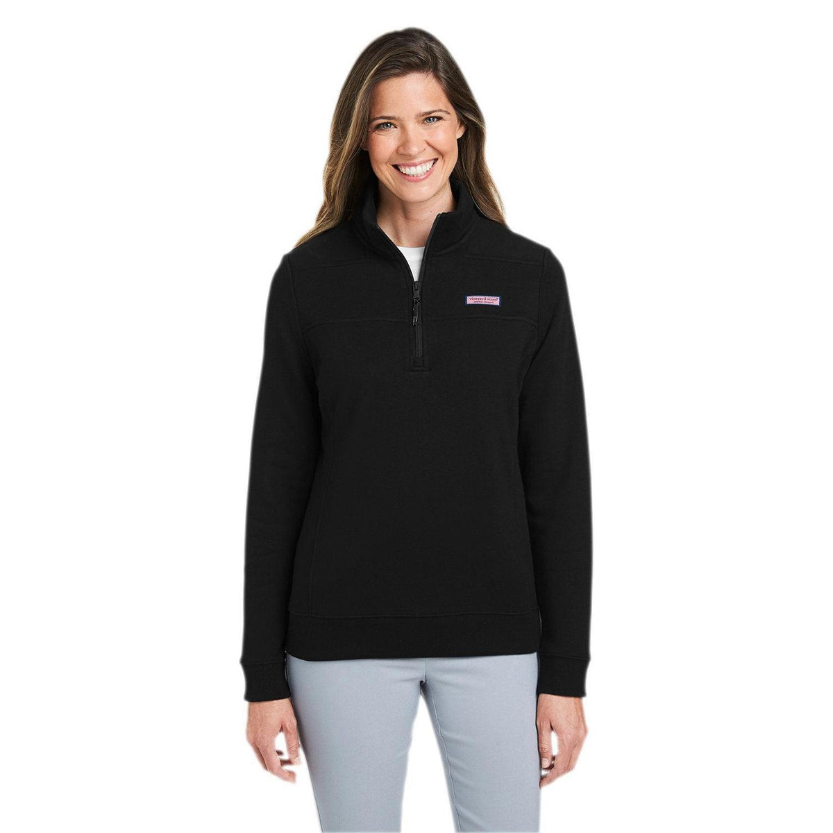 no-logo  Vineyard Vines Ladies Collegiate Shep Shirt-Knits and Layering-Vineyard Vines-Jet Black-XS-Thread Logic