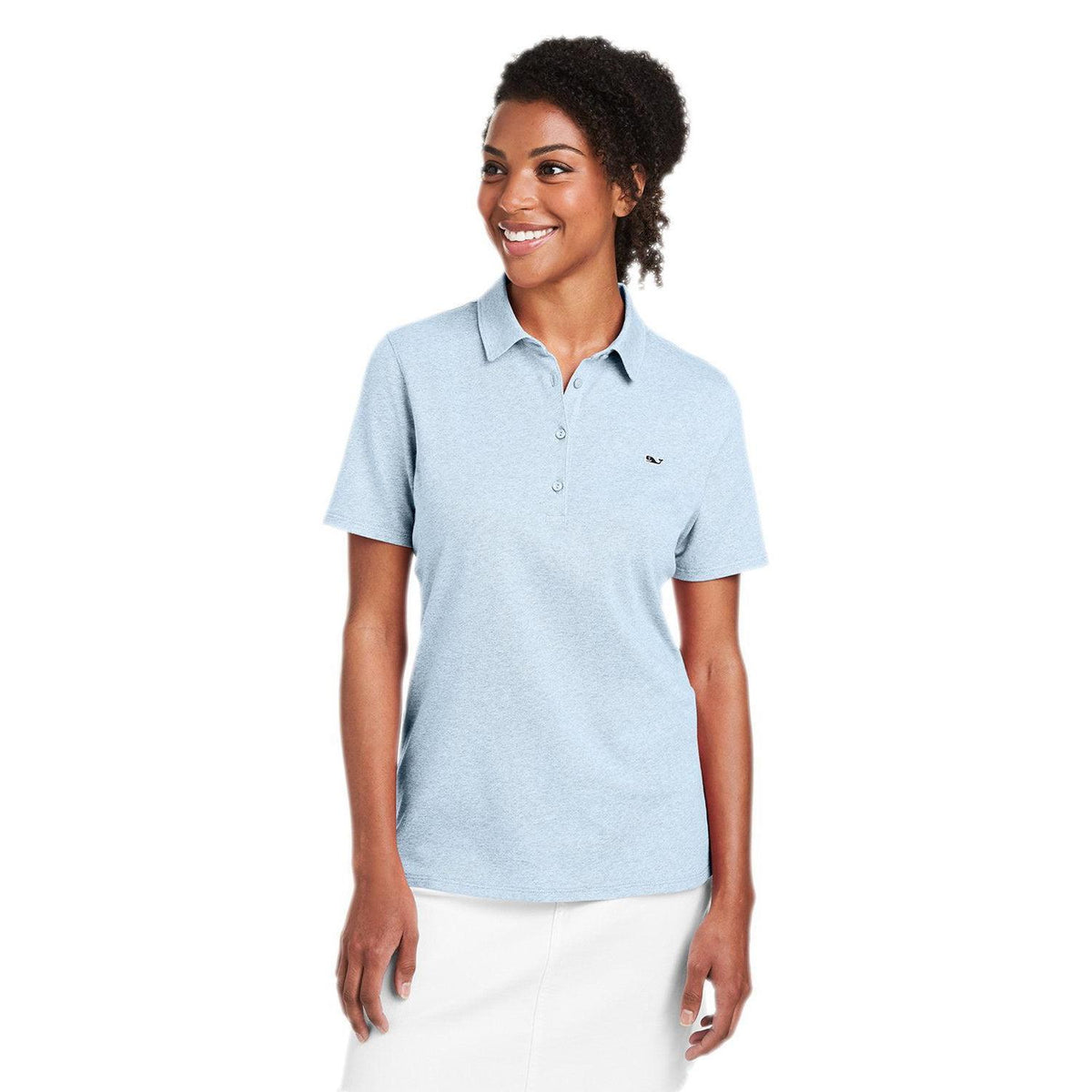 no-logo  Vineyard Vines Ladies Edgartown Pique Polo-Polos-Vineyard Vines-Jake Blue-XS-Thread Logic
