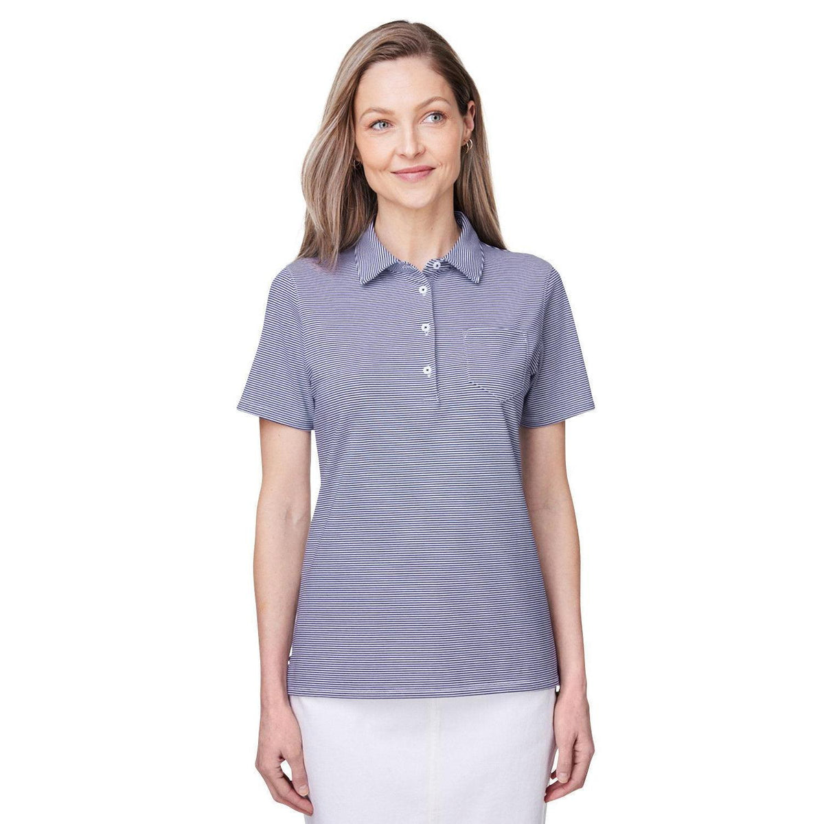 no-logo  Vineyard Vines Ladies Fanshell Polo-Polos-Vineyard Vines-Navy-XS-Thread Logic