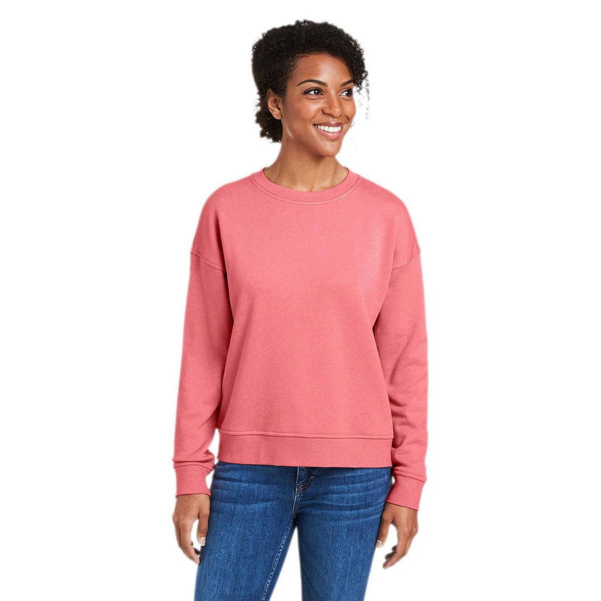 no-logo  Vineyard Vines Ladies Garment-Dyed Crew-Sweatshirts | Fleece-Vineyard Vines-Jetty Red-XS-Thread Logic