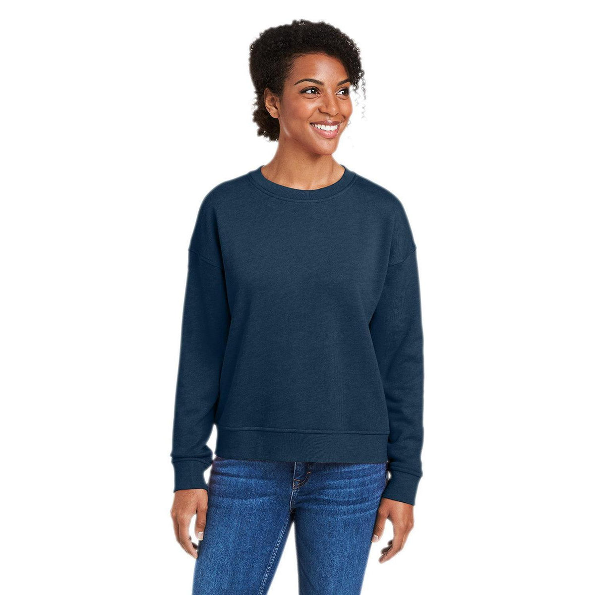 no-logo  Vineyard Vines Ladies Garment-Dyed Crew-Sweatshirts | Fleece-Vineyard Vines-Vineyard Navy-XS-Thread Logic
