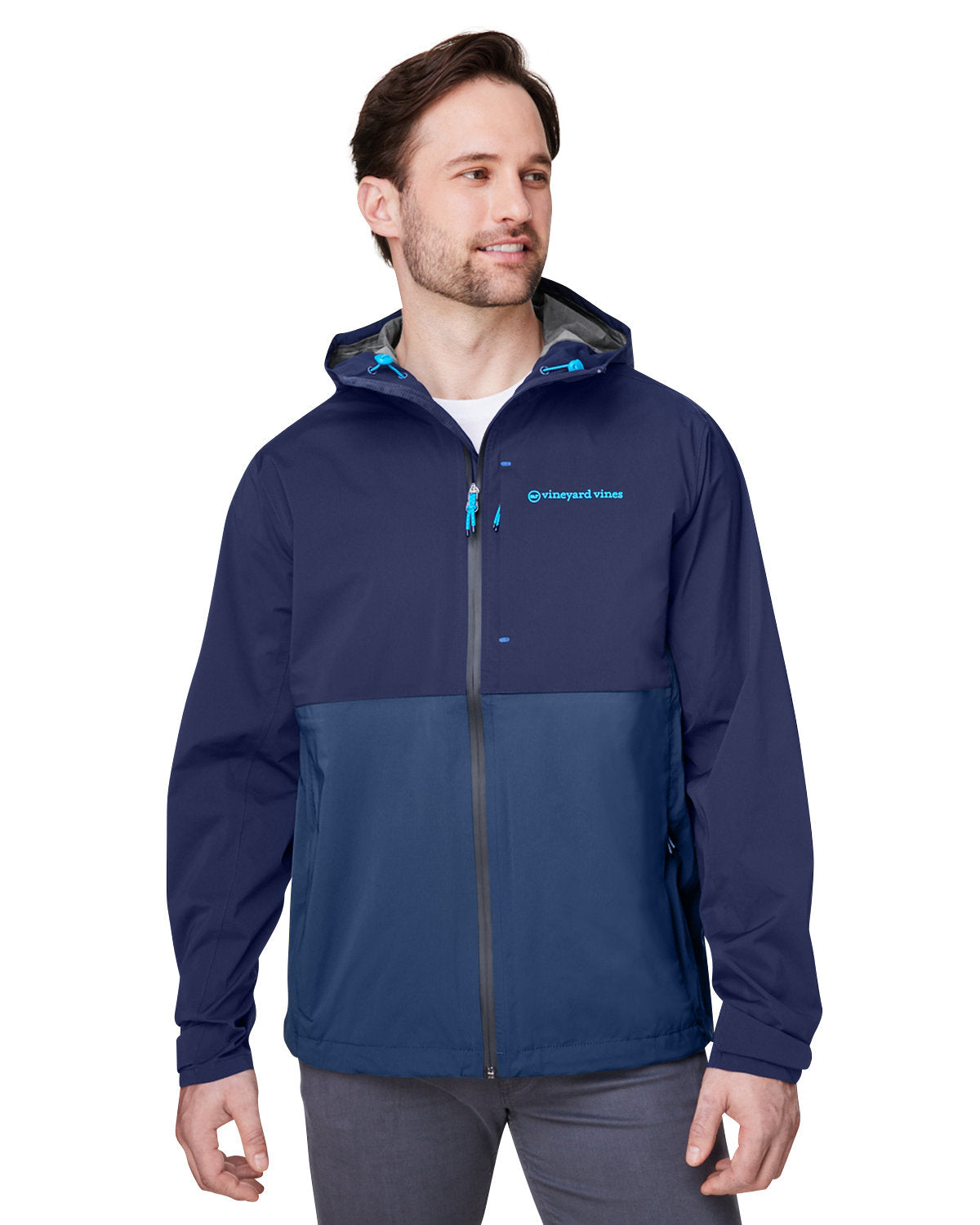  Vineyard Vines On-The-Go Packable Rain Shell-Outerwear-Vineyard Vines-Blue Blazer-XS-Thread Logic