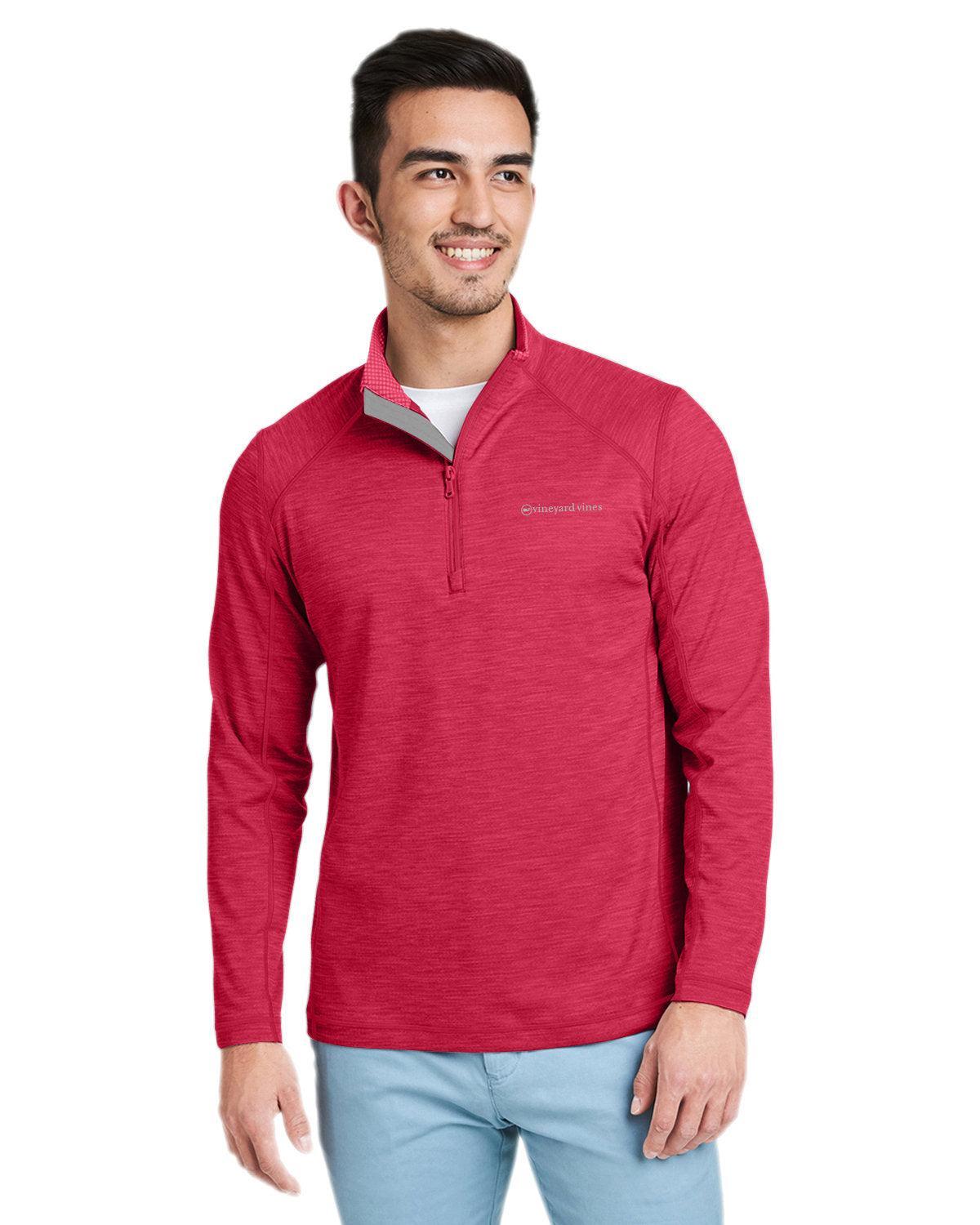 Sweat Vineyard Vines Blanc Femme – Quart Zip, Manches Longues, Col Cheminée, Taille L