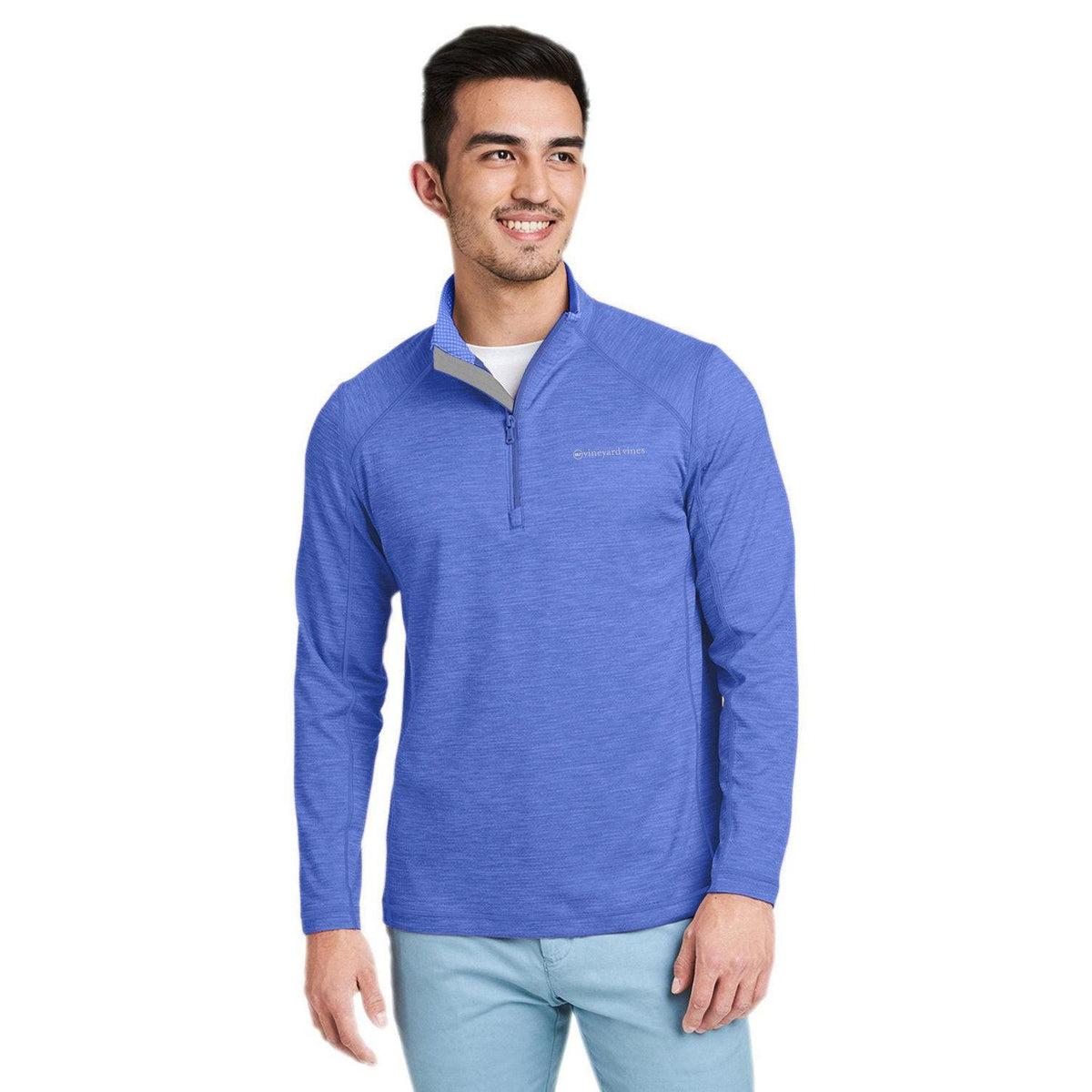 no-logo  Vineyard Vines Sankaty Quarter-Zip Pullover-Knits and Layering-Vineyard Vines-Royal-S-Thread Logic