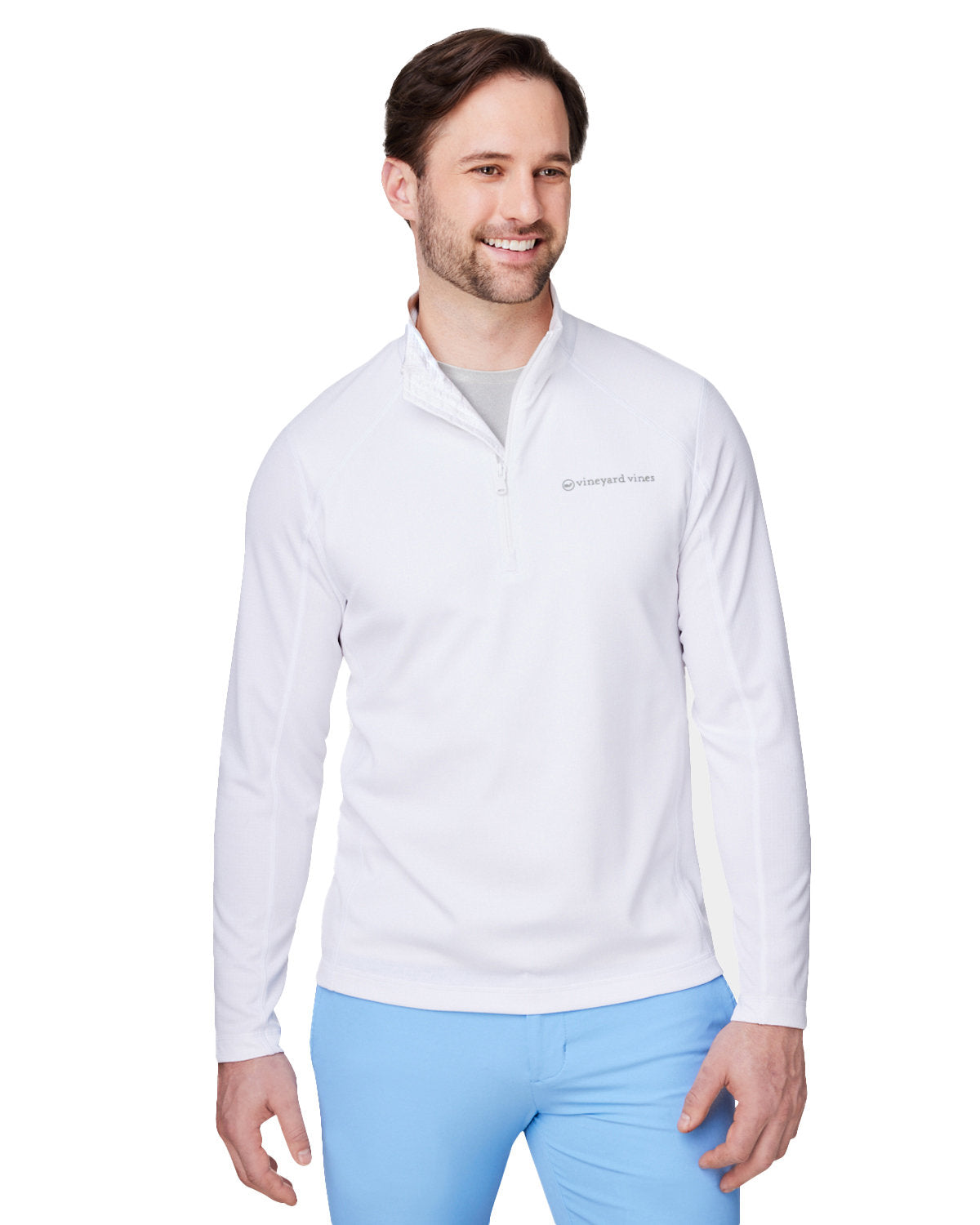  Vineyard Vines Sankaty Quarter-Zip Pullover-Knits and Layering-Vineyard Vines-White Cap-S-Thread Logic