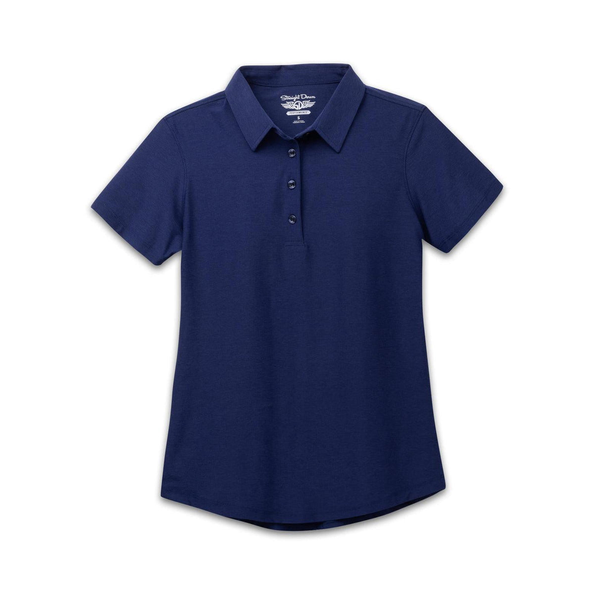 no-logo Straight Down Ladies Abbot Polo-Quarter Zips-Straight Down-Indigo-S-*Specialty Item* (may take longer to process and ship separately)-Thread Logic