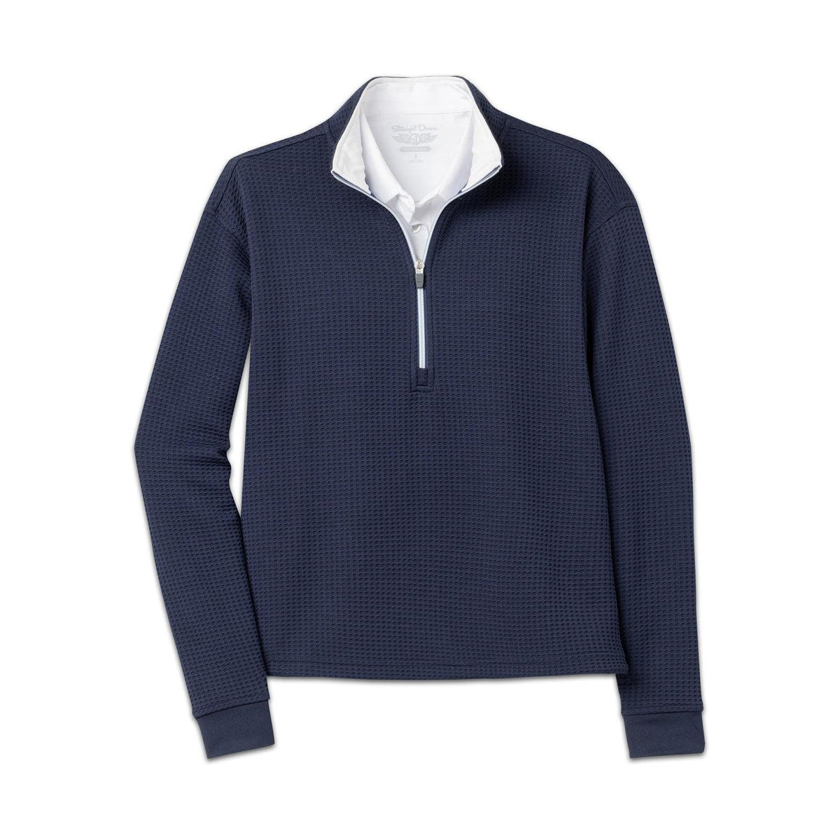 no-logo Straight Down Ladies Opal Quarter Zip-Quarter Zips-Straight Down-Indigo-S-*Specialty Item* (may take longer to process and ship separately)-Thread Logic