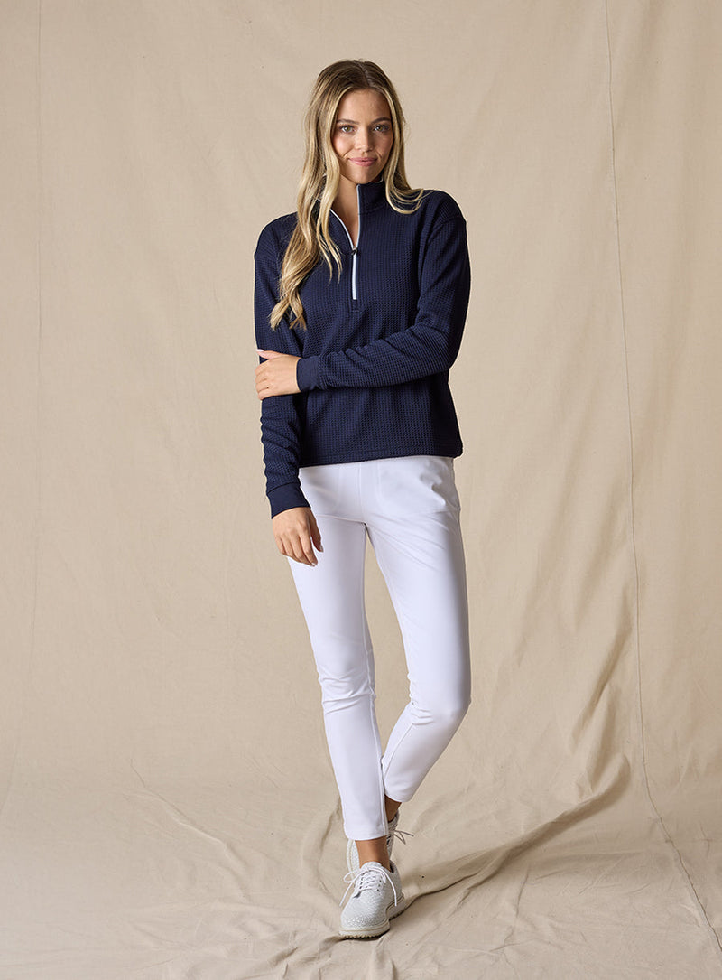 no-logo Straight Down Ladies Opal Quarter Zip-Quarter Zips-Straight Down-Thread Logic