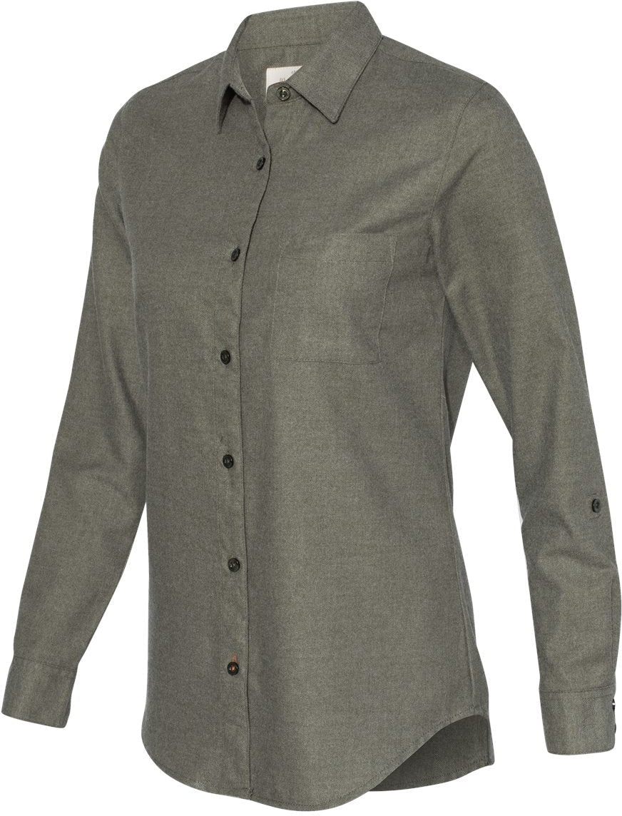 no-logo Weatherproof Ladies Vintage Brushed Flannel Solid Shirt-Ladies Dress Shirts-Weatherproof-Thread Logic