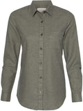 Weatherproof Ladies Vintage Brushed Flannel Solid Shirt-Ladies Dress Shirts-Weatherproof-Dusty Olive-S-Thread Logic